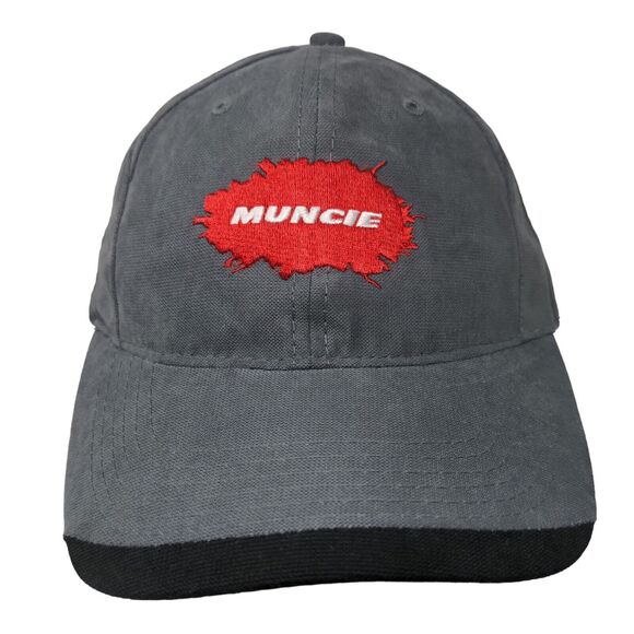 Unbranded Men's Slideback Hat Gray OSFA Embroidered Muncie We Built Trust Logo - Picture 1 of 7